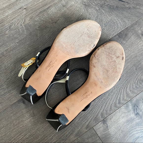 COPY - Ferragamo Ankle Strap Heeled Sandals Open Toe 9.5 - Picture 7 of 9